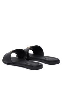 TOMMY HILFIGER - Tommy Hilfiger Klapki Th Logo Hardware Leather Mule FW0FW09292 Czarny. Kolor: czarny. Materiał: skóra #5