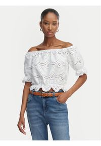 Guess Bluzka W6GP47 K3336 Biały Regular Fit. Kolor: biały. Materiał: bawełna #1