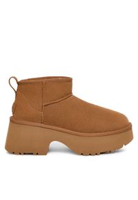 Ugg Śniegowce W Classic Ultra Mini Heights 1158311 Brązowy. Kolor: brązowy. Materiał: skóra, zamsz