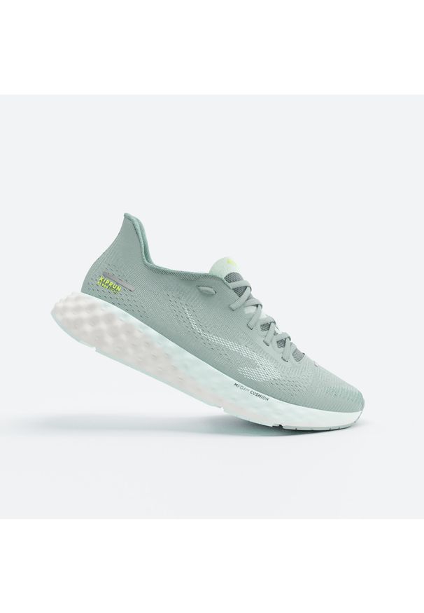 KIPRUN - Buty do biegania damskie Kiprun KS900 Light. Kolor: zielony, biały, niebieski, wielokolorowy. Materiał: materiał. Szerokość cholewki: normalna. Wzór: geometria. Sport: fitness, bieganie