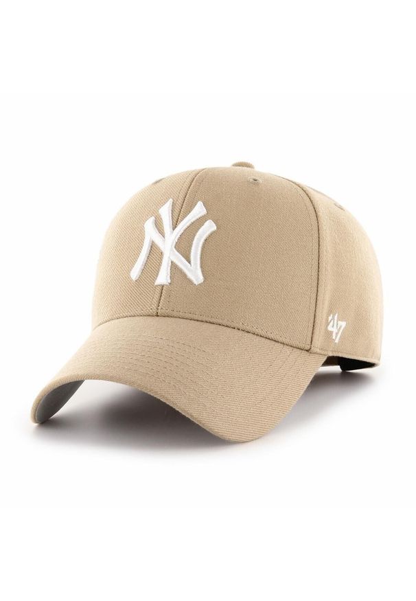 47 Brand - Czapka z daszkiem męska do baseball'u Brand 47 New York Yankees brązowa. Kolor: brązowy