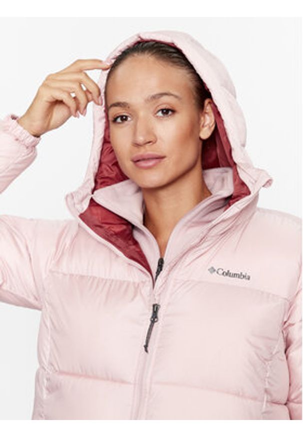 columbia - Columbia Kurtka zimowa Puffect™ Mid Hooded Jacket Różowy Regular Fit. Kolor: różowy. Materiał: syntetyk. Sezon: zima