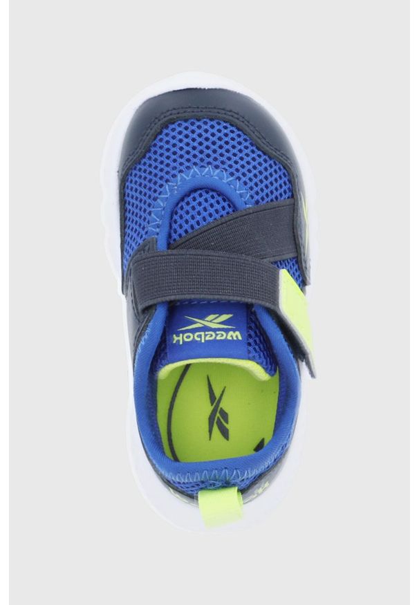 Reebok Classic buty dziecięce Weebok flex sprint kolor granatowy. Nosek buta: okrągły. Zapięcie: rzepy. Kolor: niebieski. Model: Reebok Classic. Sport: bieganie