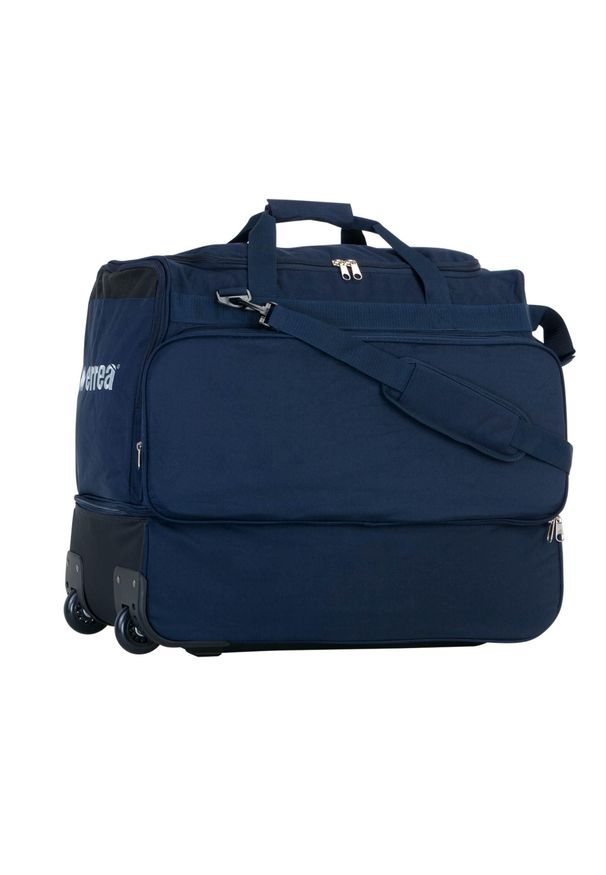 ERREA - Torba na kółkach Errea pro. Kolor: niebieski. Styl: sportowy, wakacyjny