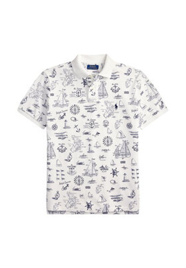 Polo Ralph Lauren Polo 710B18827001 Biały Regular Fit. Typ kołnierza: polo. Kolor: biały. Materiał: bawełna