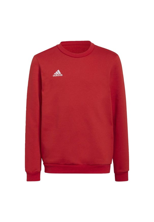 Adidas - Entrada 22 Sweat Top. Kolor: czerwony. Materiał: materiał. Sport: piłka nożna