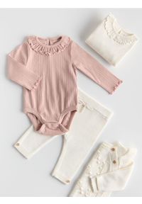 Reserved - Prążkowane body 2 pack - brudny róż. Kolor: różowy. Materiał: prążkowany #1