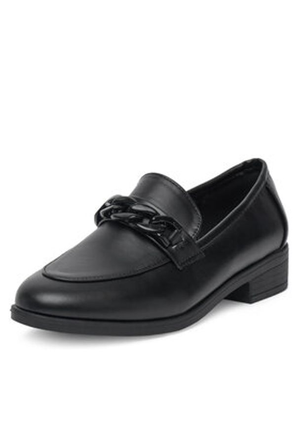 DeeZee Mokasyny W4PH189501 Czarny. Kolor: czarny. Materiał: skóra