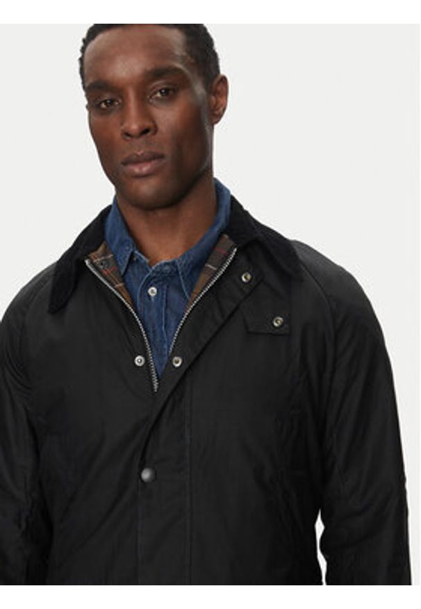 Barbour Kurtka przejściowa Ashby MWX0339BK72 Czarny Tailored Fit. Kolor: czarny. Materiał: bawełna