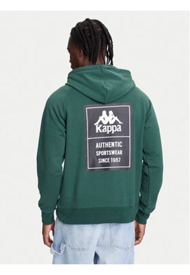 Kappa Bluza Authentic 321W7GW Zielony Regular Fit. Kolor: zielony. Materiał: bawełna