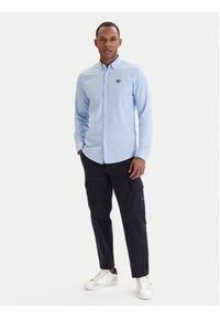 Aeronautica Militare Koszula 261CA1320UCT03532 Błękitny Regular Fit. Kolor: niebieski. Materiał: bawełna #5