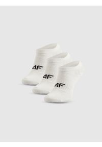 4f - 4F Skarpetki krótkie (3-pack) chłopięce - białe 38-40. Kolor: biały #1