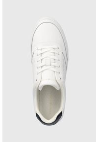TOMMY HILFIGER - Tommy Hilfiger sneakersy skórzane TH ELEVATED CLASSIC SNEAKER kolor biały FW0FW07567. Nosek buta: okrągły. Kolor: biały. Materiał: skóra #4