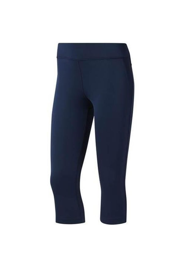 Spodnie treningowe damskie Reebok Wor PP Capri. Kolor: niebieski. Sport: fitness