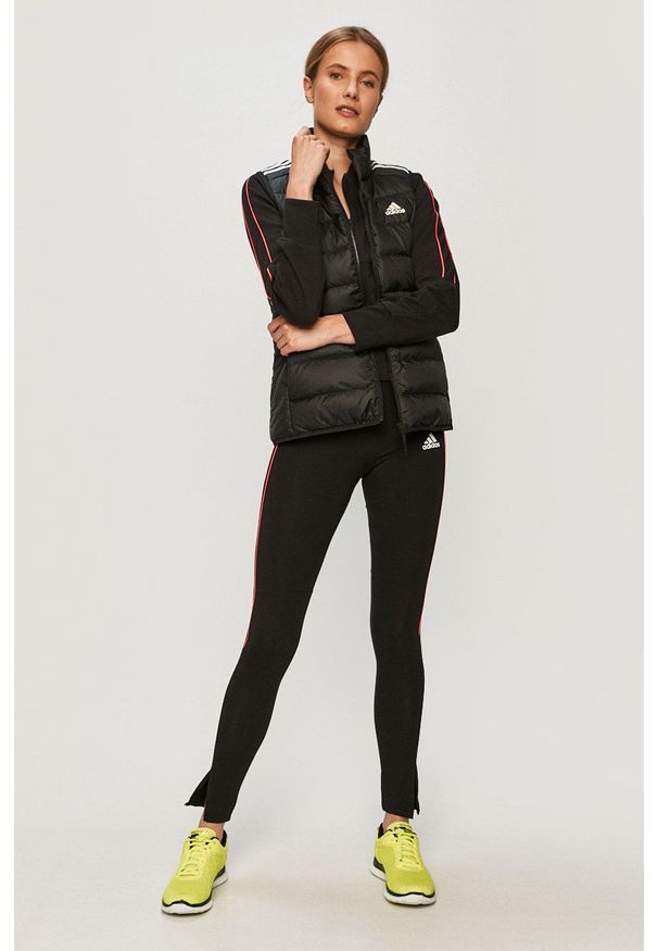 adidas Performance - Bezrękawnik puchowy. Okazja: na co dzień. Kolor: czarny. Materiał: puch. Długość rękawa: bez rękawów. Styl: casual