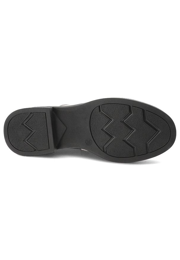 Beżowe Botki S.Barski Lakierowane Modne Buty Damskie. Kolor: beżowy. Materiał: lakier. Wzór: aplikacja. Sezon: zima, jesień. Styl: elegancki