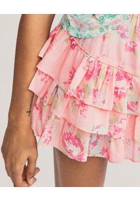 LOVE SHACK FANCY - Mini spódnica Femme. Kolor: różowy, wielokolorowy, fioletowy. Materiał: bawełna, jedwab, tkanina #2