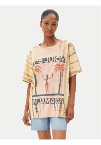 One Teaspoon T-Shirt Its Juicy In Jamaica 26940 Pomarańczowy Relaxed Fit. Kolor: pomarańczowy. Materiał: bawełna