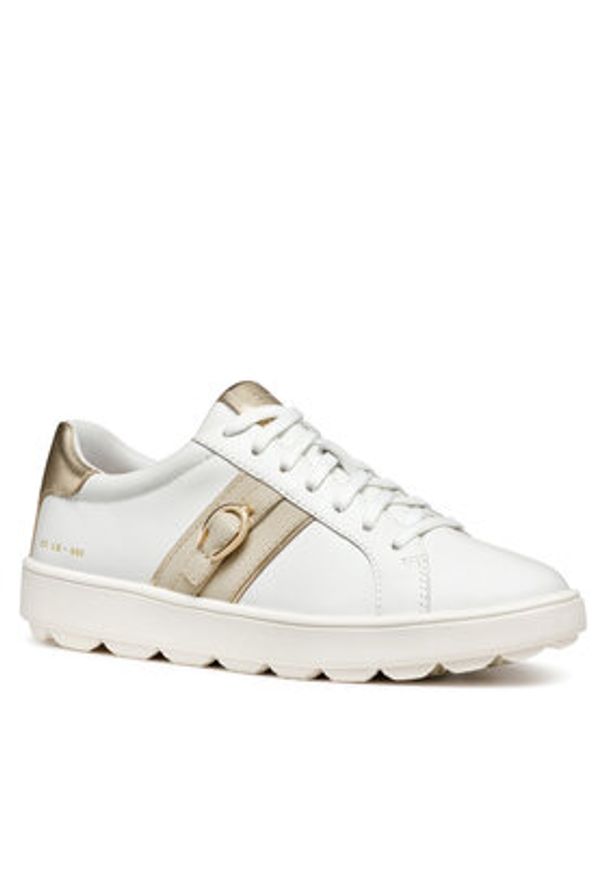 Geox Sneakersy D Spherica ECUB-1 D46WEA 00085 C1ZH6 Biały. Kolor: biały. Materiał: skóra