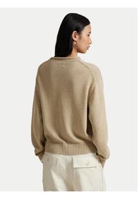 Polo Ralph Lauren Sweter 211978315001 Beżowy Relaxed Fit. Typ kołnierza: polo. Kolor: beżowy. Materiał: bawełna #3