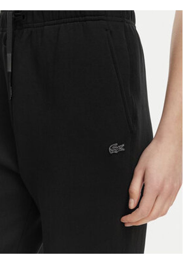 Lacoste Spodnie dresowe XF0047 Czarny Regular Fit. Kolor: czarny. Materiał: bawełna