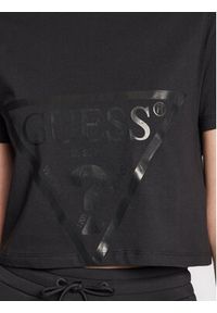 Guess T-Shirt Adele V2YI06 K8HM0 Czarny Regular Fit. Kolor: czarny. Materiał: bawełna