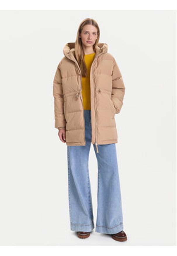 United Colors of Benetton - United Colors Of Benetton Kurtka puchowa 22T6DN087 Beżowy Regular Fit. Kolor: beżowy. Materiał: syntetyk