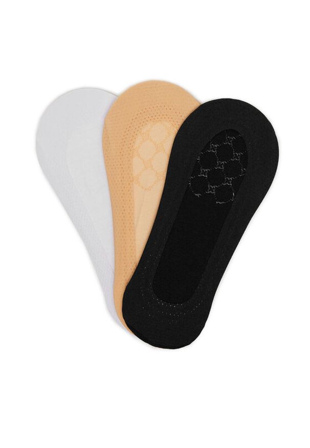 Nine West Stopki LA_NW_4WB_003_SS25 (3-PACK) MIX Biały. Kolor: biały. Materiał: bawełna