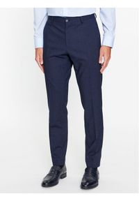 BOSS - Boss Spodnie materiałowe 50502469 Granatowy Slim Fit. Kolor: niebieski. Materiał: wiskoza