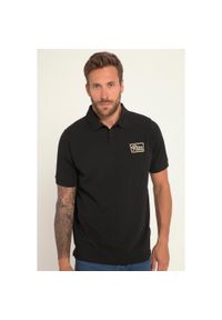 JAY-PI - Męska Koszulka polo FLEXNAMIC® odzież rowerowa rękaw 1/2 pika. Typ kołnierza: polo. Kolekcja: plus size. Kolor: czarny. Materiał: bawełna, elastan, materiał