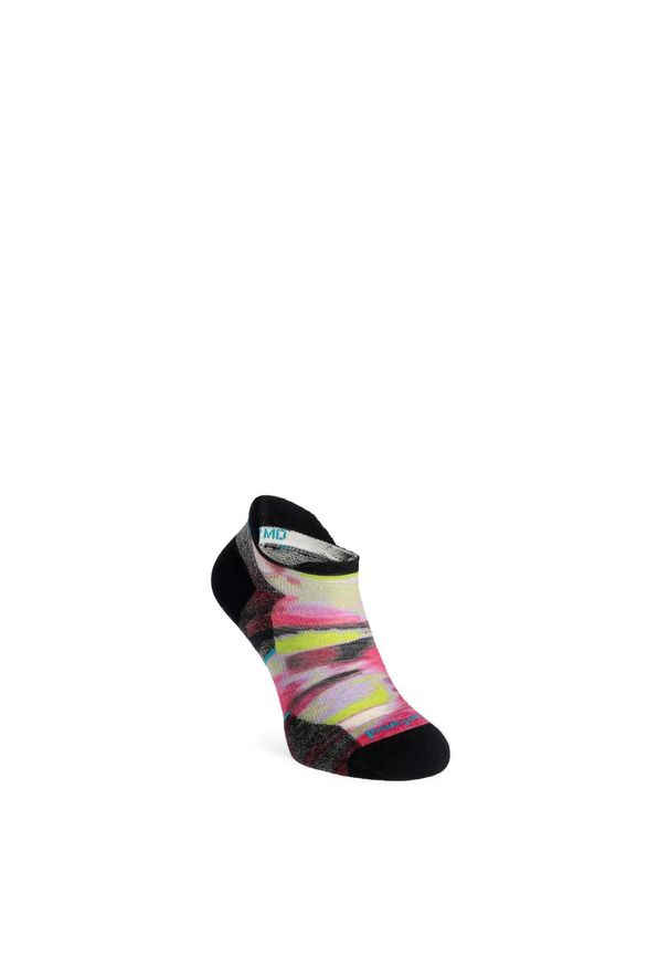 Skarpety merino damskie Smartwool Run Targeted Cushion Brushed Print Low Ankle. Kolor: różowy. Wzór: nadruk. Sport: bieganie
