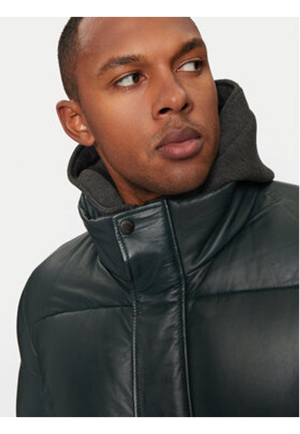 Milestone Kurtka skórzana Wesley 431040 21085 Zielony Regular Fit. Kolor: zielony. Materiał: skóra