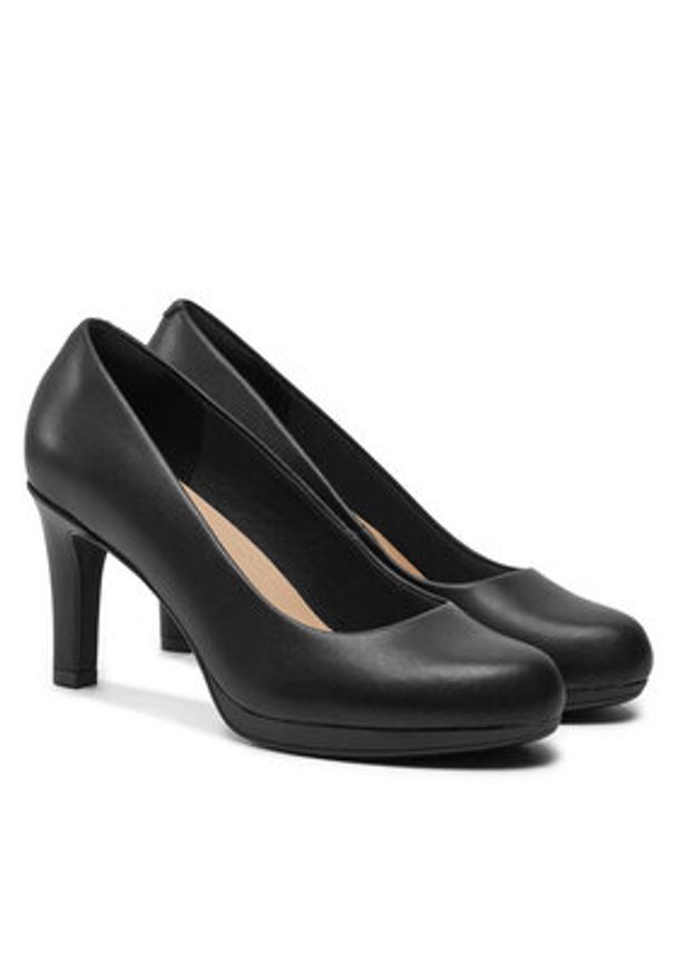Clarks Czółenka Adriel Viola 261293594 Czarny. Kolor: czarny. Materiał: skóra