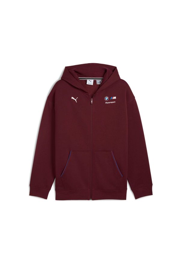 Bluza z kapturem z pełnym zamkiem błyskawicznym Puma BMW MMS ESS. Typ kołnierza: kaptur. Kolor: czerwony