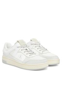 Calvin Klein Jeans Sneakersy Basket Cup Low Laceup Lth Mix YM0YM01308 Biały. Kolor: biały. Materiał: skóra #4