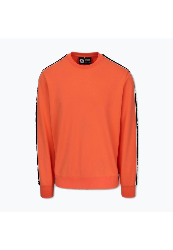 PITBULL - Bluza męska Pitbull Tape Nugget Crewneck Sweatshirt. Kolor: pomarańczowy. Sport: fitness