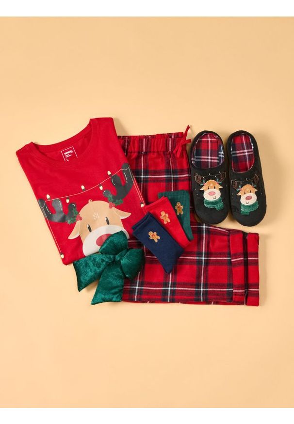 Sinsay - Dwuczęściowa piżama z motywem świątecznym - wielobarwny