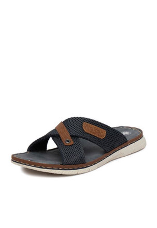 Rieker Klapki CEO-21340-14 Granatowy. Kolor: niebieski. Materiał: materiał