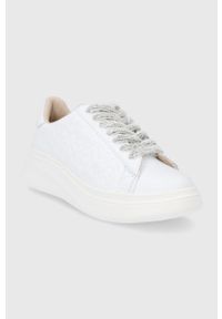 MOA Concept Buty skórzane kolor biały na platformie. Zapięcie: sznurówki. Kolor: biały. Materiał: skóra. Obcas: na platformie #3