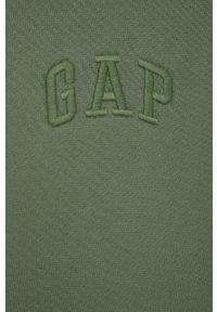GAP - Bluza dziecięca. Typ kołnierza: kaptur. Kolor: zielony. Materiał: dzianina. Wzór: gładki #2