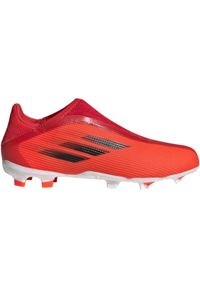 Adidas - Buty piłkarskie adidas X Speedflow.3 Fg Ll Jr FY3257 wielokolorowe czerwone. Kolor: wielokolorowy. Materiał: dzianina, syntetyk. Szerokość cholewki: normalna. Sport: piłka nożna