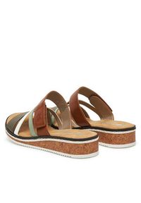 Rieker Klapki V3652-91 Brązowy. Kolor: brązowy. Materiał: materiał #4