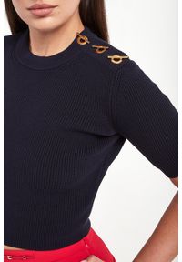 Elisabetta Franchi - Sweter damski cropped ELISABETTA FRANCHI #4