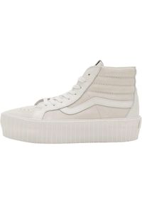 Adidasy Vans Sk8-hi Reissue 3 Platform Lx, Dla obu płci. Kolor: biały. Materiał: zamsz, materiał. Obcas: na platformie. Model: Vans SK8. Sport: skateboard