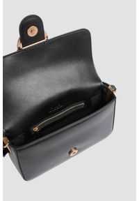 Pinko - PINKO Czarna kopertówka Love One Mini Slouchy Fl Vitello Morbido. Kolor: czarny. Materiał: skórzane. Styl: klasyczny, elegancki #4
