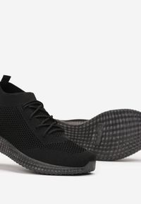 Born2be - Czarne Buty Sportowe Marza. Nosek buta: okrągły. Kolor: czarny. Materiał: materiał. Szerokość cholewki: normalna #5