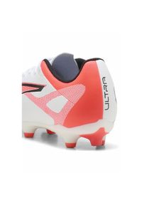 Buty piłkarskie męskie Puma 01 Ultra 5 Play Fgag. Kolor: biały, czerwony, wielokolorowy, czarny. Materiał: materiał, syntetyk. Szerokość cholewki: normalna. Sport: piłka nożna