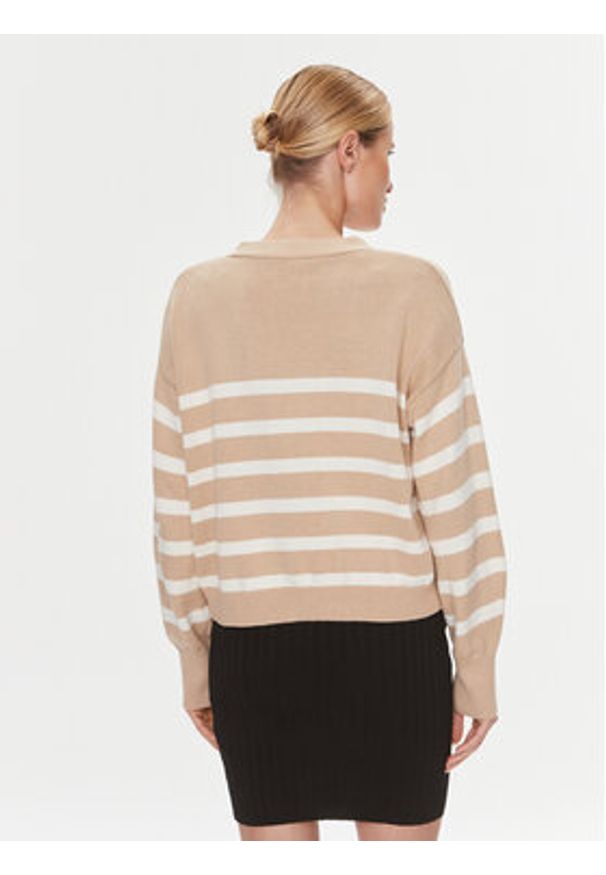 Guess Kardigan W4RR56 Z37L1 Beżowy Regular Fit. Kolor: beżowy. Materiał: bawełna