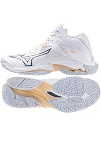 Buty siatkarskie męskie Mizuno Wave Lightning Z8 Mid. Zapięcie: sznurówki. Kolor: wielokolorowy, biały. Materiał: materiał, syntetyk. Szerokość cholewki: normalna. Model: Mizuno Wave. Sport: siatkówka