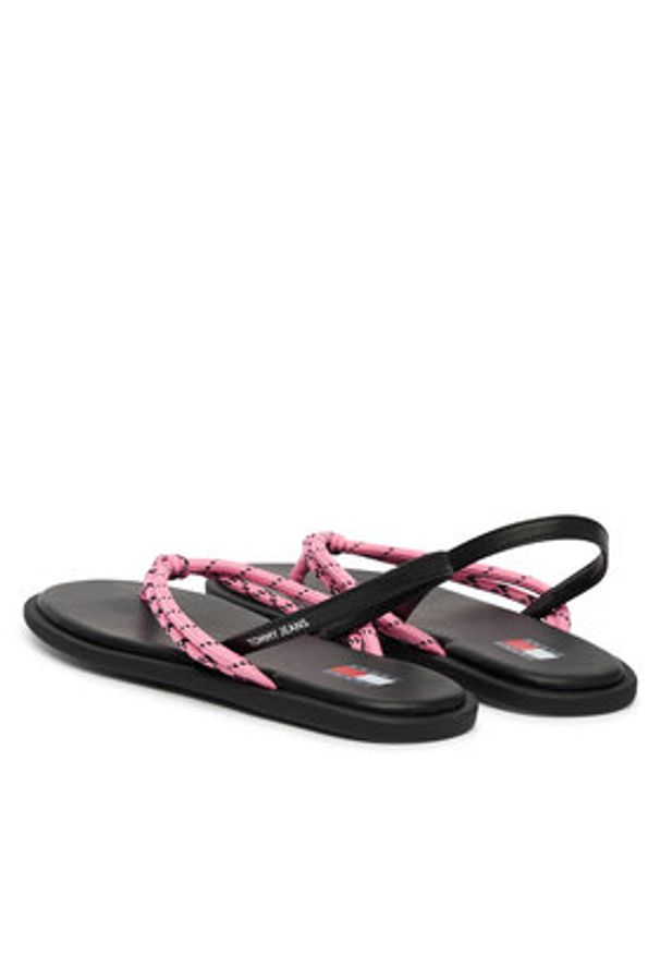 Tommy Jeans Sandały Tjw Casual Rope Sandal EN0EN02951 Różowy. Okazja: na co dzień. Kolor: różowy. Materiał: materiał. Styl: casual